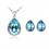 Blue Dreams - Set cercei si colier cu Swarovski