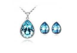 Blue Dreams - Set cercei si colier cu Swarovski