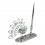 Paun decorat cu cristale Swarovski pe suport cu pix