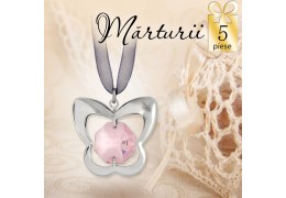 Pandant Fluturas cu cristal Swarovski - oferta de 5 marturii de botez