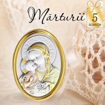 Iconita argintata - oferta de 5 marturii de nunta