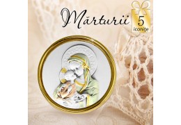 Iconita argintata - oferta de 5 marturii de nunta