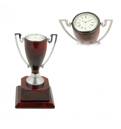 "Time cup"  trofeu - ceas din lemn lacuit