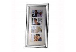 Family - Rama foto argintata pentru 4 poze 9 x 13 cm