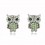 Bufnita - Cercei cu cristale vernil  Swarovski PARURE Milano