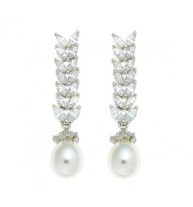 Cercei cu perle si cristale Swarovski PARURE Milano