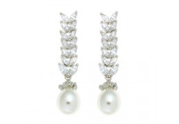 Cercei cu perle si cristale Swarovski PARURE Milano