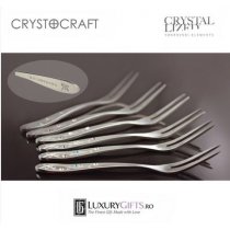 Set de 6 furculite pentru aperitiv cu cristale Swarovski