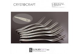 Set de 6 furculite pentru aperitiv cu cristale Swarovski