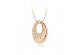 Colier placat cu aur 18K si decorat cu cristale