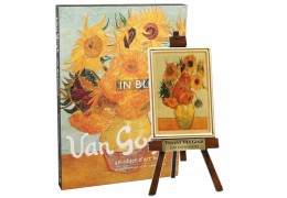 "Floarea Soarelui" de Vincent Van Gogh - pe foita de aur si album cu tablourile artistului