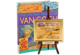 Tablou pe sevalet  Van Gogh - Saint Remy - pe foita de aur de 23Kt si