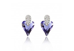 Lovely  - Cercei cu cristale austriece violet