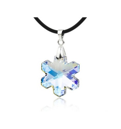 Winter star - pandant din argint cu cristal Swarovski