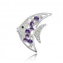 Moonfish - Brosa cu cristale austriece violet