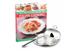 Cadou pentru pasionatii de bucatarie - Untiera argintata si o carte cu cele mai bune retete din bucataria Italiana