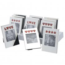 Valentine's Day Surprise - Set de 12 rame foto argintate pentru indragostiti