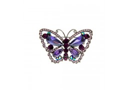 Brosa fluturas cu cristale Swarovski violet