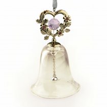 Clopotelul lui Mos Craciun cu cristale Swarovski - violet