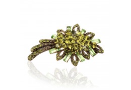 Brosa cu cristale Swarovski cu cristale verzi