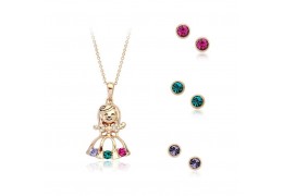 I'm just a Hannah Montana fan! Set colier si cercei cu cristale Swarovski