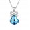 Jingle Bell Blue - colier placat cu platina decorat cu cristale Swarovski