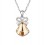 Jingle Bell Amber - colier placat cu platina decorat cu cristale Swarovski