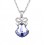 Jingle Bell Violet - colier placat cu platina decorat cu cristale Swarovski