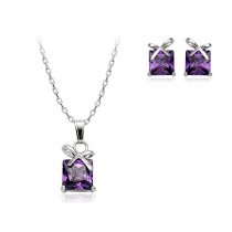 Luxury Gifts - Set colier si cercei cu cristale Swarovski