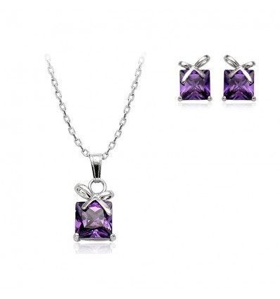 Luxury Gifts - Set colier si cercei cu cristale Swarovski