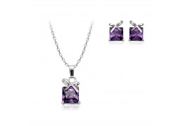 Luxury Gifts - Set colier si cercei cu cristale Swarovski