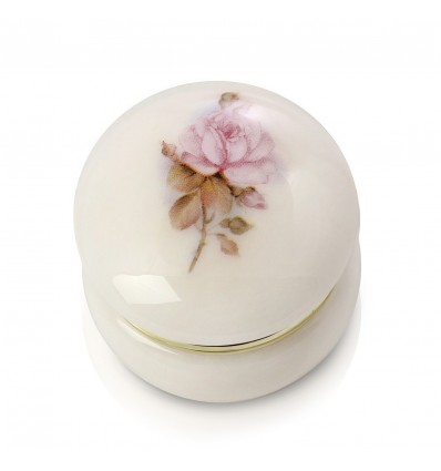 Caseta bijuterii din alabastru cu capac alb