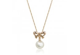 Pearl Ribbon - colier placat cu aur