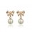 Pearl Ribbon - cercei placati cu aur