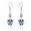 Blue heart - Cercei cu cristale Swarovski