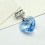 Blue Heart - Pandantiv din argint cu cristale Swarovski