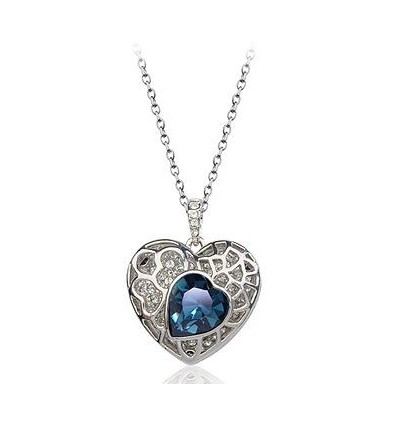 Blue Heart - Colier cu cristale Swarovski