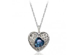 Blue Heart - Colier cu cristale Swarovski