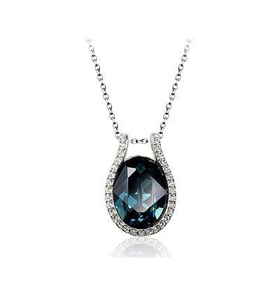 Blue Tear - colier cu cristale Swarovski