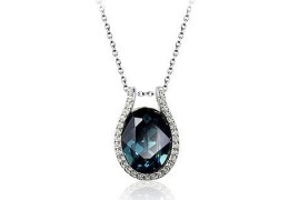 Blue Tear - colier cu cristale Swarovski