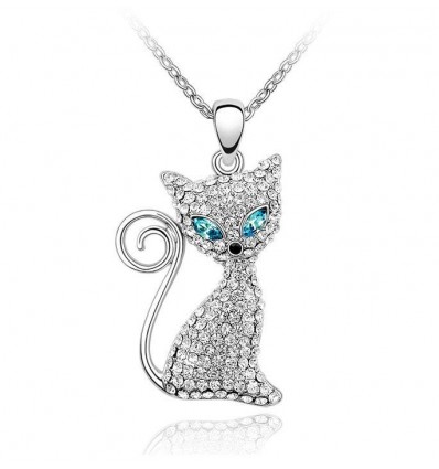 Shiny Kitty - Colier cu cristale Swarovski