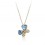 Blue Butterfly - colier cu cristale austrice si Swarovski