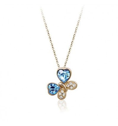 Blue Butterfly - colier cu cristale austrice si Swarovski