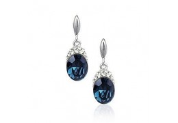 Blue Crystal Drops - cercei cu cristale austriece