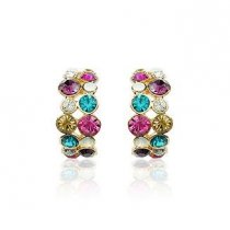 Crystal Swirl - cercei placati cu aur si cristale Swarovski