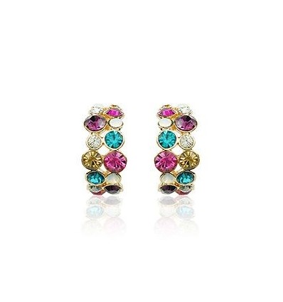 Crystal Swirl - cercei placati cu aur si cristale Swarovski