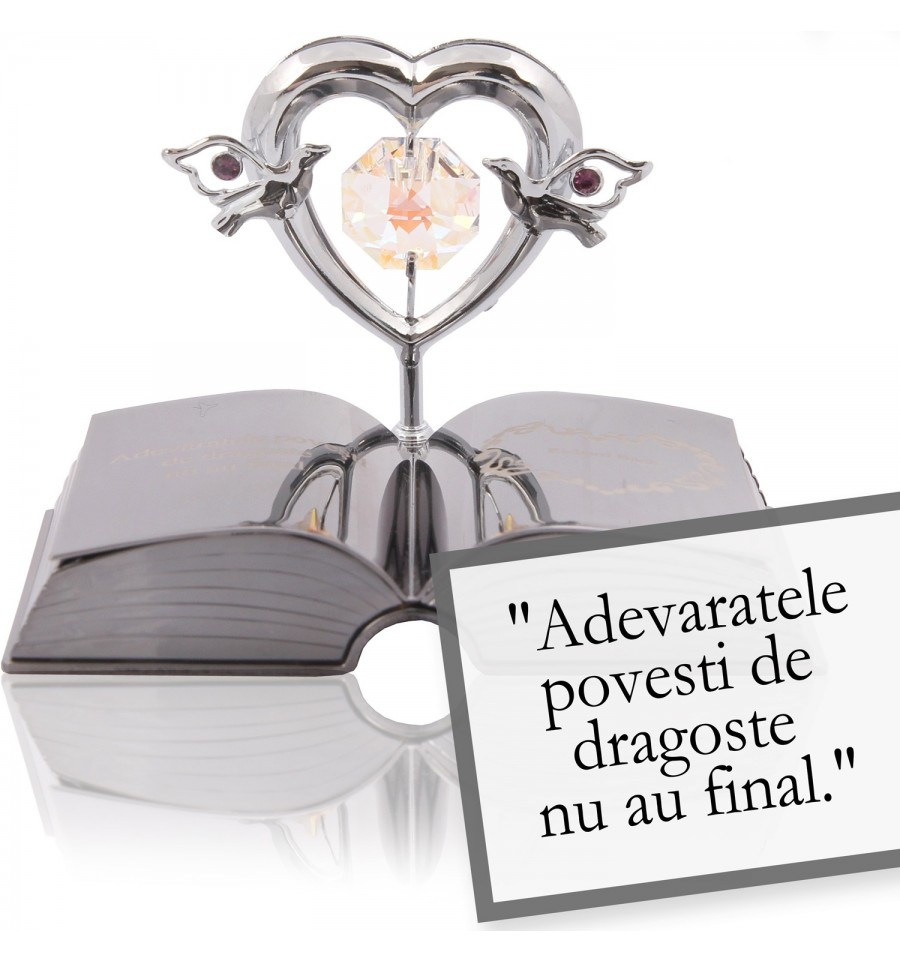 Inimioara cu cristale Swarovski Colectia "Citate