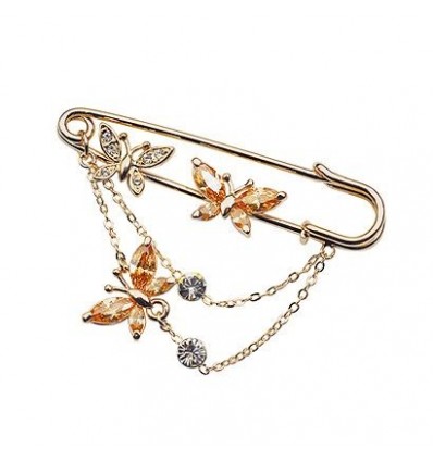 Golden Spring - brosa cu cristale Swarovski