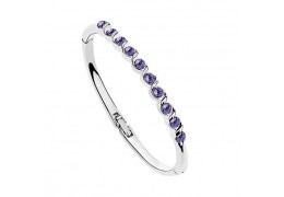 Bratara cu cristale Swarovski placata cu platina "Purple Sparks"