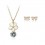 Coquette - set de cercei si colier placate cu aur